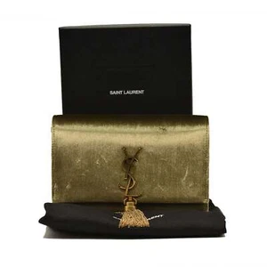 SAINT LAURENT  Velvet Medium Monogram Kate Tassel Shoulder Bag - Picture 1 of 16