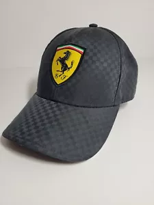 Premium Ferrari Scuderia Cap Black Checker Design StrapBack London Branded OSFA - Bild 1 von 7
