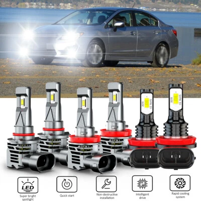 Combo de bombilla antiniebla de haz alto/bajo LED Fit Subaru Impreza 2015-2020 Foto 1 de 4
