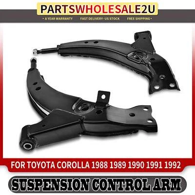 Brazo de control lateral inferior delantero 2 piezas para Toyota Corolla 1988 1989 1990 1991 1992 Foto 1 de 4
