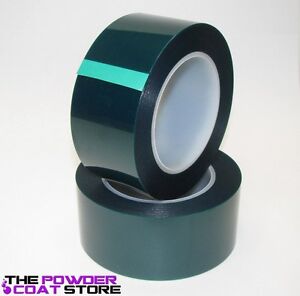 2 inch x 72 yds - High Temperature Polyester Green Masking Tape for Powder Coat
