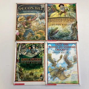 Steven Kellogg Tall Tales History Preschool Kindergarten 4 Children's Book Lot - Picture 1 of 4