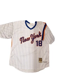 New York Mets Darryl Strawberry #18 Mitchell&Ness Cooperstown Collection - Picture 1 of 4