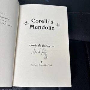 Louis de Bernieres SIGNED 1994 Corelli's Mandolin 1st Edition 1st American Rare - Picture 1 of 8