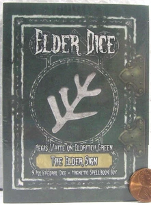 Elder Würfel Set EDP-L01B "The Elder Sign" Regis weiß auf Eldrich grün 9d VY4 - Bild 1 von 7