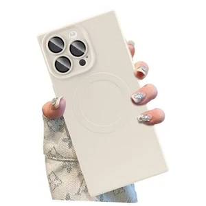 Silicone Case for iPhone 13 Pro Max Magnetic with Camera Lens Protector - Picture 1 of 7