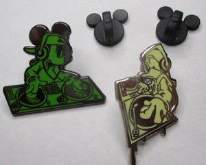 Disney Hipster Motto D-Tour DJ Pin Donald Duck und Mickey Mouse Set 2 Pins - Bild 1 von 1