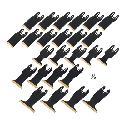 30 piezas cuchillas de herramientas oscilantes cuchillas de titanio multiherramienta para metal madera plástico Foto 1 de 4