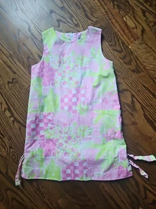 Lilly Pulitzer Pink Green Shift Girls Size 7 Dress - Picture 1 of 4