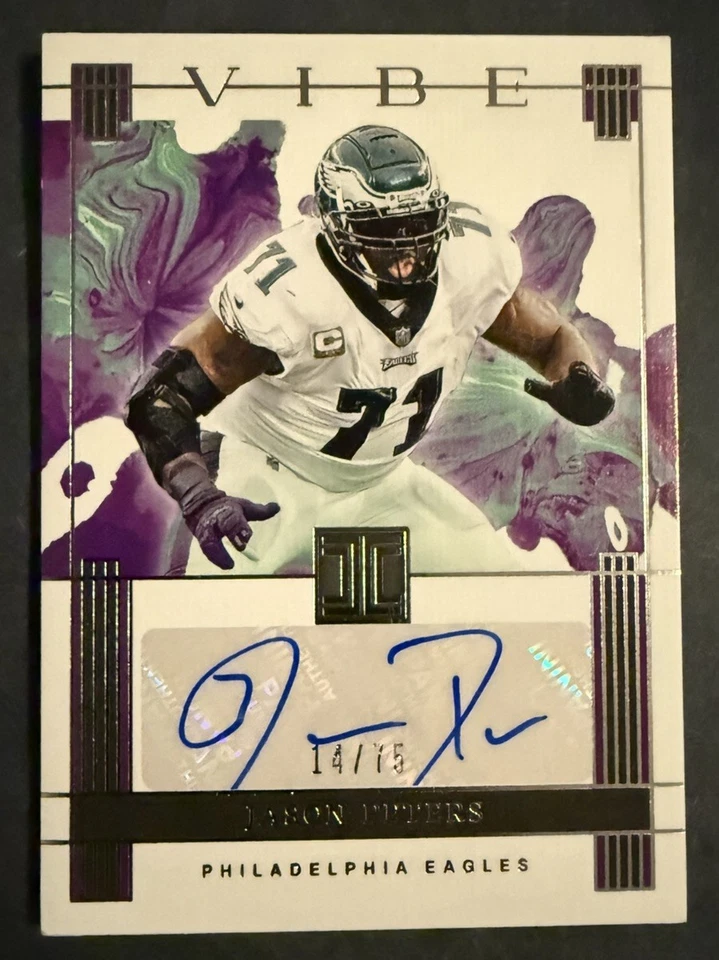 2025 Panini Impeccable Jason Peters Vibe Signatures #’d 14/75 Eagles Foto 1 de 1