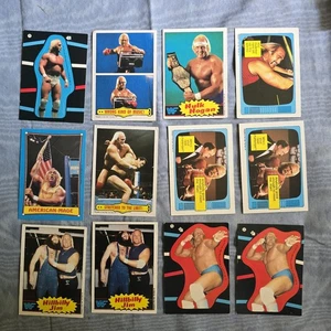LOT Of 12 - 1985 Topps WWF Stickers Hulk Hogan Rookie RCs - Picture 1 of 16