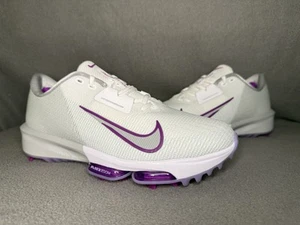Nike Infinity Tour 2 Golf Shoes Cleats Air Zoom White Purple Mens Size 10 New - Picture 1 of 19