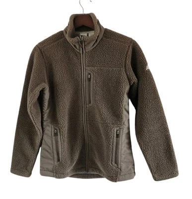Chaqueta deportiva Eastern Mountain marrón de pelo alto polar con cremallera completa para mujer talla pequeña Foto 1 de 4