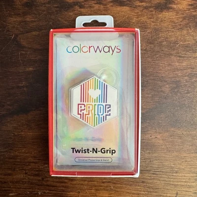 Colorways Pride Twist N Grip Universal Phone Grip & Stand Opened Package - Image 1 of 4