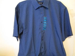 Camisa de vestir Nautica manga corta rendimiento para hombre azul marino ancla talla XXL (18-18,5) - Imagen 1 de 4