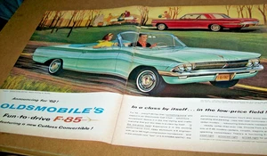 1962 Olds Oldsmobile F-85 Cutlass convertible Dynamic 88 large-mag 4-page car ad - Picture 1 of 2