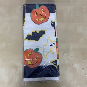 Mantel de papel vintage de Halloween murciélagos Jack-o-Lantern gatos negros fantasmas 54 x102 - Imagen 1 de 3