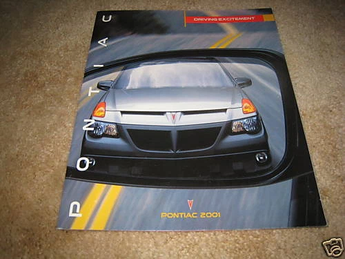 2001 Pontiac Full Line Grand Am Prix Firebird Bonneville Sunfire folheto de vendas - Imagem 1 de 1