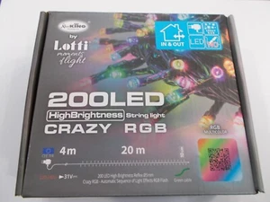 LOTTI 48119 CATENA LINEARE 200 LED CRAZY RGB GIOCO AUTOMATICO FILO VERDE 4+20MT - Foto 1 di 6