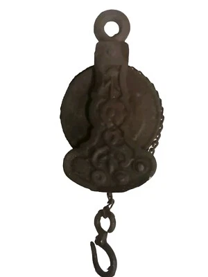 Ancienne Poulie de Lustre Suspension "Monte et Baisse" - Époque 19ème Siècle - Photo 1/4