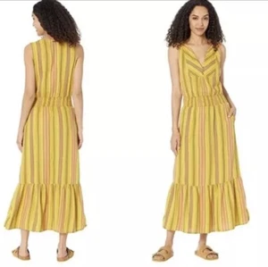 prAna California Dreaming Maxikleid Gr. XS 100 % Bio Baumwolle Senfgelb - Bild 1 von 7