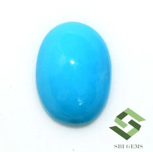 Certified Natural Sleeping Beauty Turquoise Oval Cabochon 9.75x7 mm Loose Gems - Picture 1 of 6