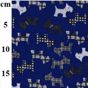 1/2 Metre Scottie Dog Scottish Terrier Design 80% Poly 20% Cotton Fabric - Picture 1 of 1