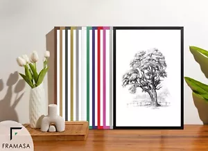 A2 A3 A4 A5 Thin Modern Matt Photo Frame Poster Frames With or Without Mount 2cm - Picture 1 of 71