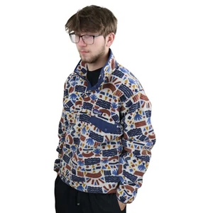 Patagonia Aztec Protected Peaks Synchilla Snap-T Fleece Pullover Mens Sz Small M - Picture 1 of 10