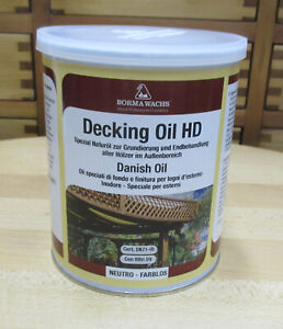 Decking Oil Danish Oil von Borma  - 1 Liter dänisch öl in verschiedenen Farben