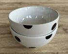 2 - Kate Spade New York By Lenox ALL IN GOOD TASTE 6" Cereal Bowls DECO DOT