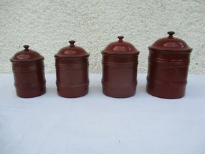 POTS A ÉPICES ÉMAILLÉS ANCIENS - Picture 1 of 15