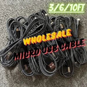 Micro USB Fast Charger Cable Data Cord Heavy Duty For Samsung Android Google Lot - Picture 1 of 10