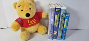Winnie The Pooh Lot | Pooh Knows You Talking Toy w/ 4 VHS See below TESTED - Imagen 1 de 23