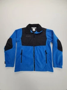 Columbia Sweater Boys 14 16 Blue Fleece Full Zip Outdoors Casual Youth Unisex - Picture 1 of 8