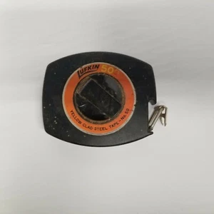Vintage Lufkin No. 50 Yellow Clad Steel Tape 50', Carpentry Collectible  - Picture 1 of 4