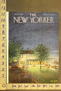 1955 NEW YORKER VINTAGE COVER EICKE SHORE BOAT RESTAURANT SEA FOOD NYG56 - Picture 1 of 1