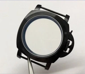 44mm Stainless Steel Black Brushed Case For ETA 6497 6498 Seagull ST36 Movement - Zdjęcie 1 z 6