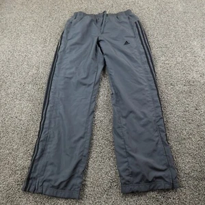 Adidas Pants Mens S Gray Drawstring Zip Warmup Track Windbreaker Jogger Gym Y2K - Picture 1 of 21