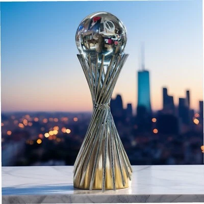 Arte Abstracto Moderno Bola de Cristal con Soporte de Hierro Plateado Adorno Decorativo Regalo Foto 1 de 4