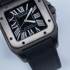 Cartier Santos Mens Black Watch  W2020010 used