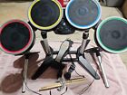  Rock Band Wii Bundle - Wired Drums w/Cymbals, Wireless Guitar, and Mic