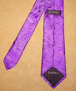 Canali Men's Paisley Pattern Silk Neck Tie MADE IN ITALY - Picture 1 of 6