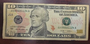 CIRCULTED 2009 $10 birthday Serial #20221124 year 2022 Thanksgiving Date SN# - Picture 1 of 5