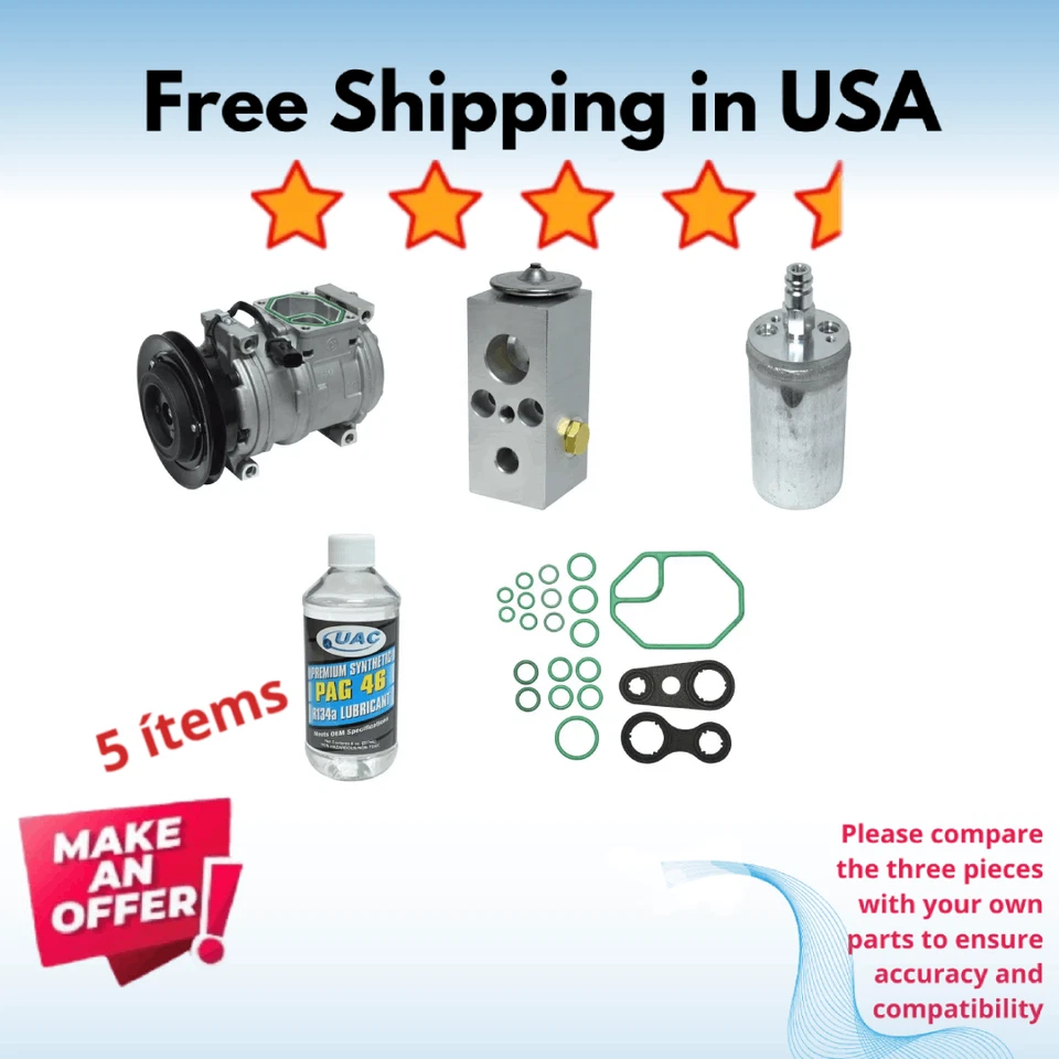 Compressor & Valve A/C Fit Dodge Neon 1997-1999, Plymouth Neon 1997-1999 - Image 1 of 4