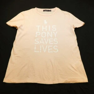 Seltenes RALPH LAUREN POLO ROSA PONY DIESES PONY RETTET LEBEN T-SHIRT Damen S  - Bild 1 von 4