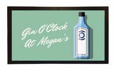 Personalised Bar Mat Custom Runner Gift Novelty Funny 151 Gin O'Clock Cocktail