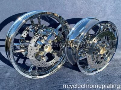 Ruedas Harley Cromadas 14-19 Enforcer con Rotores Llantas Street Glide Programa de Intercambio Foto 1 de 4