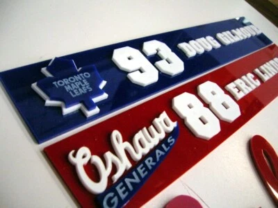 CUSTOM 3-D locker name plate 3D SIGN Stadium baseball NY custom New - Image 1 of 4