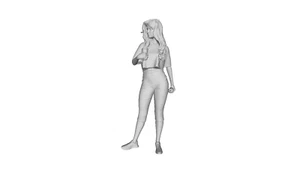 Printle O Femme 1100T--Figura de perro caliente café adolescente para dioramas juegos de tren - Imagen 1 de 11